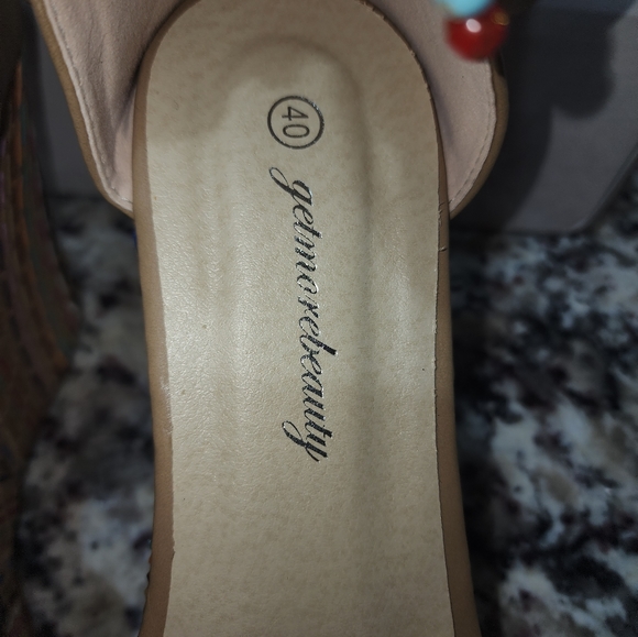 Colorful Platform Wedge Sandals - Picture 2 of 8